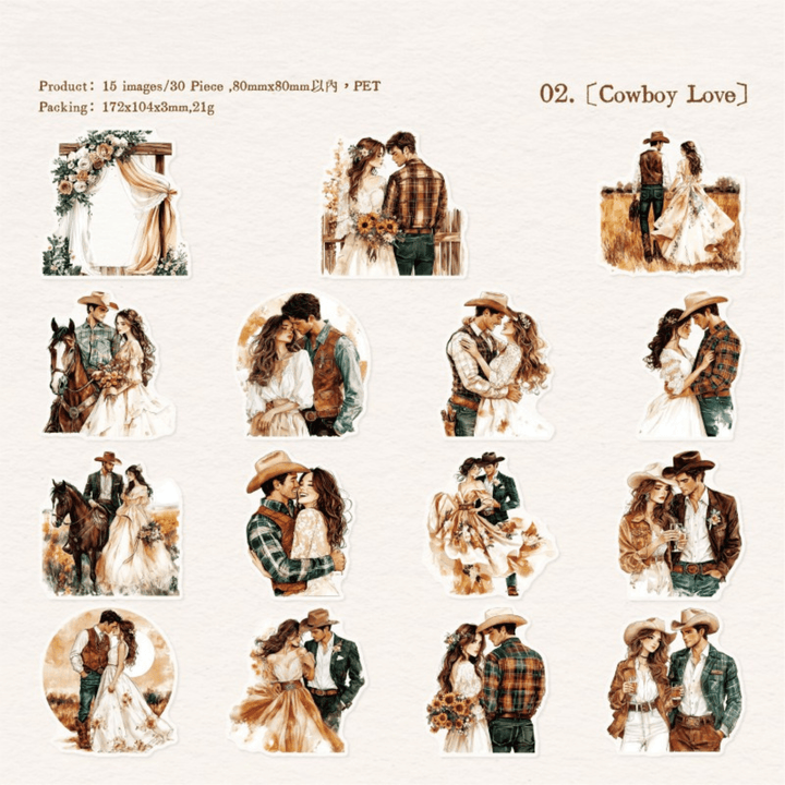 Young Lovers Retro Stickers Decorate Your Notebooks